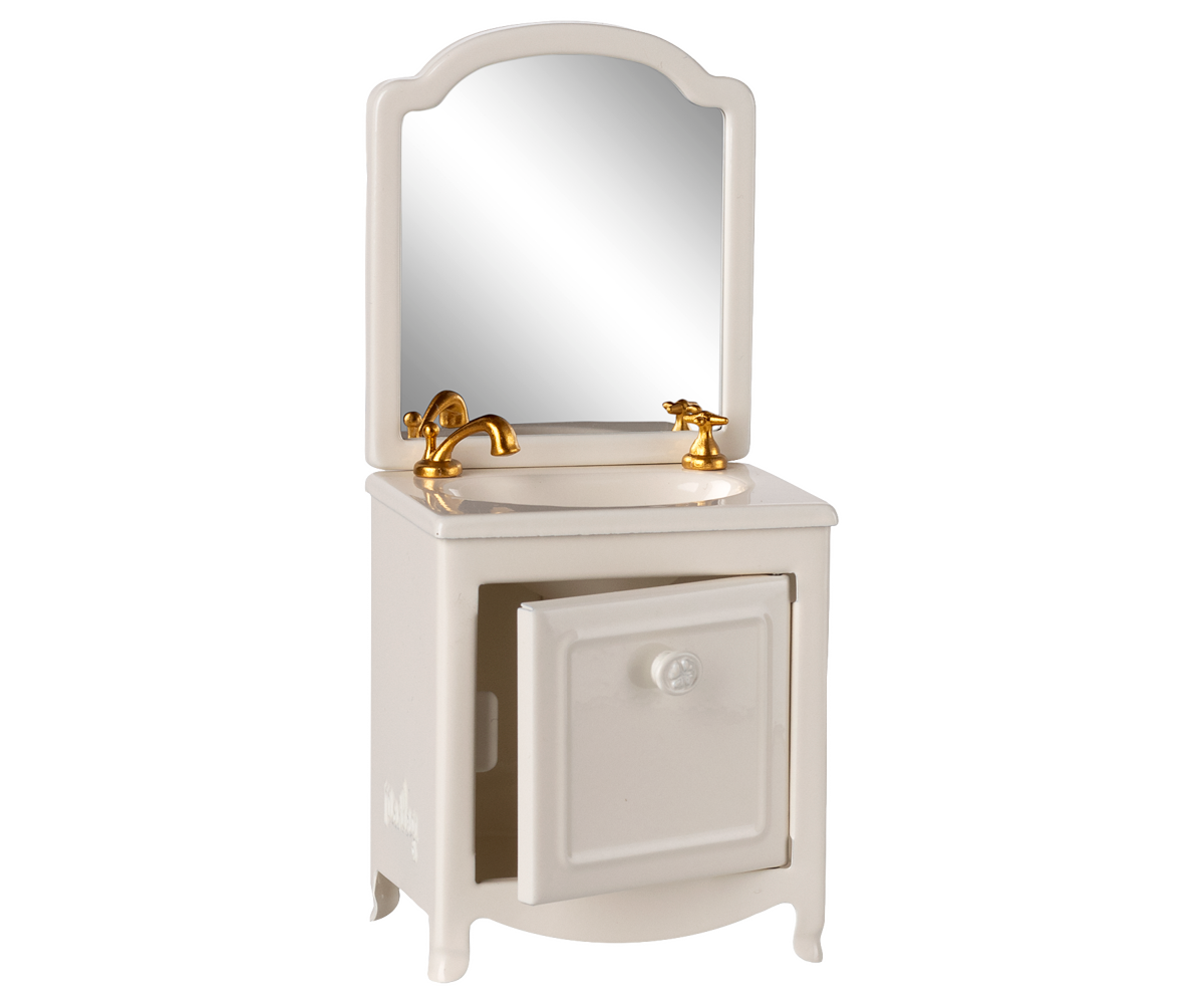 Lavabo con armario para ratoncitos - blanco