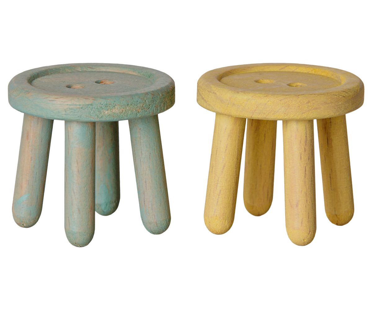 Taburetes para ratoncitos - menta / amarillo