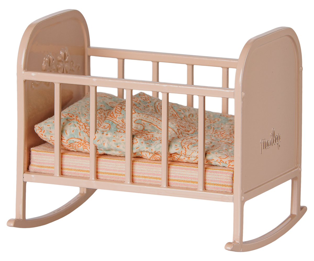 Cuna de metal para baby / my - rosa
