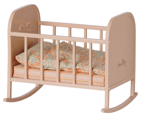 Cuna de metal para baby / my - rosa