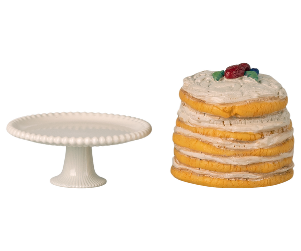 Tarta de fiesta con pie de tarta - ratón