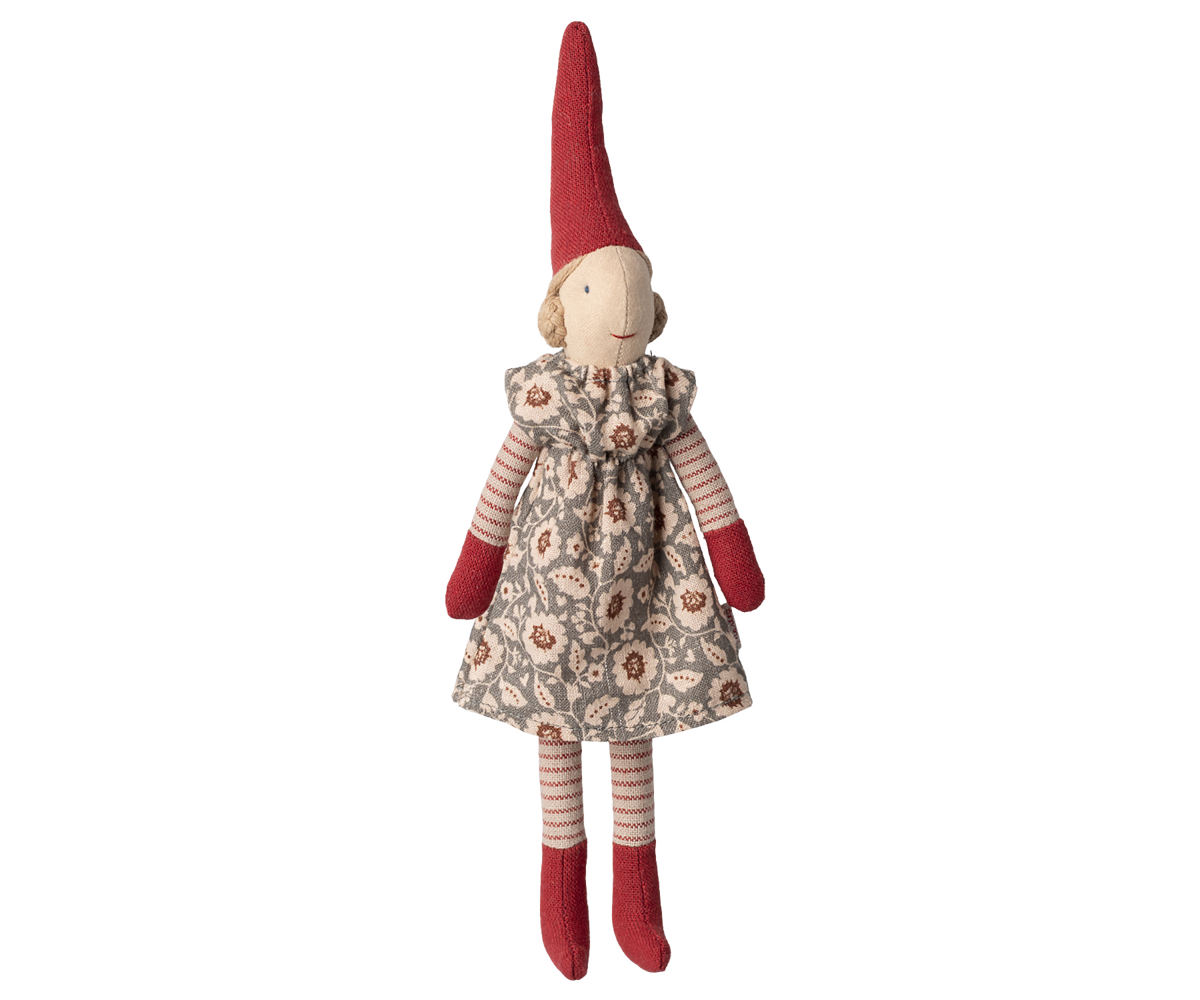 Pixy navideño talla 1 - chica vestido invierno verde