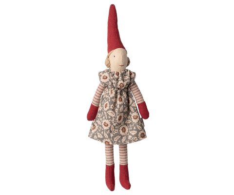 Pixy navideño talla 1 - chica vestido invierno verde