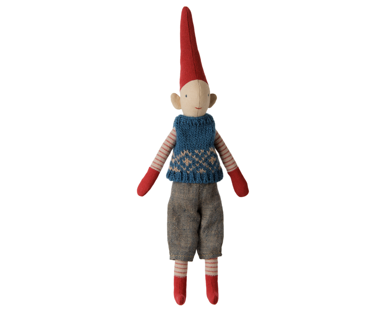Pixy navideño talla 1 - chico chaleco punto azul