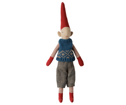 Pixy navideño talla 1 - chico chaleco punto azul