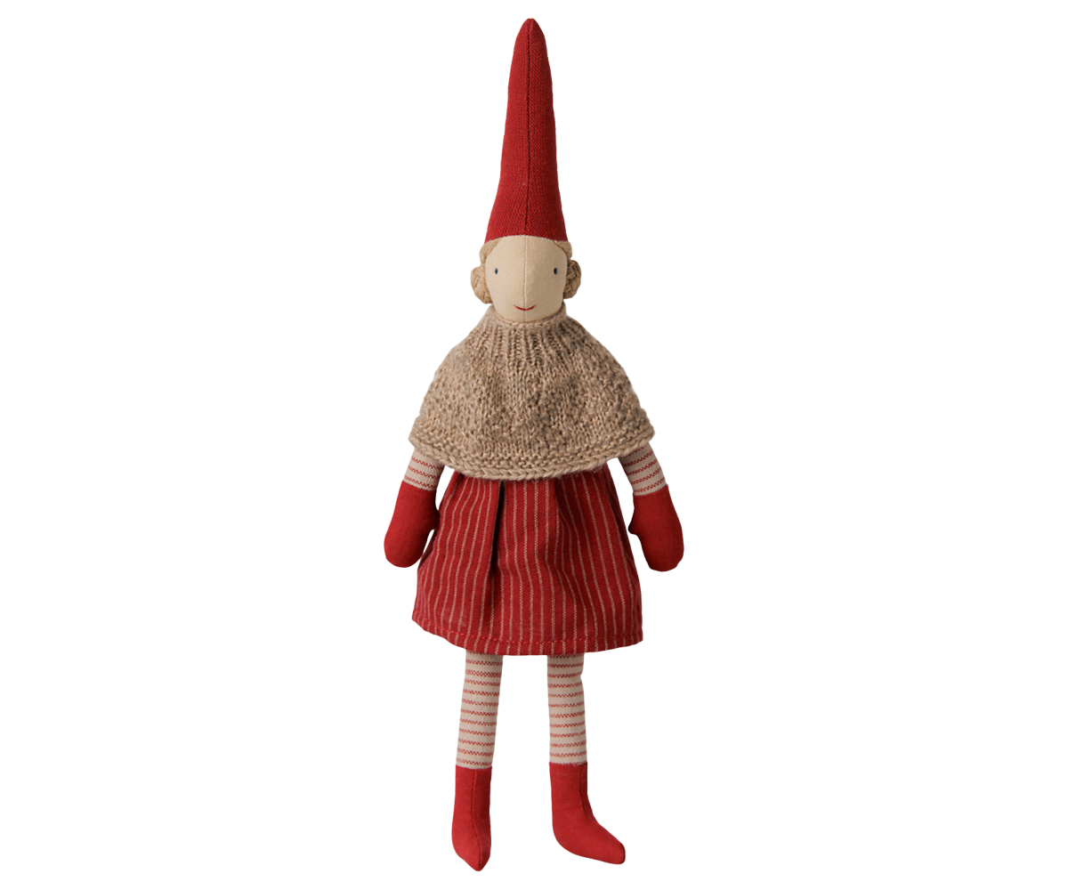 Pixy navideño talla 2 - chica capa y falda de punto