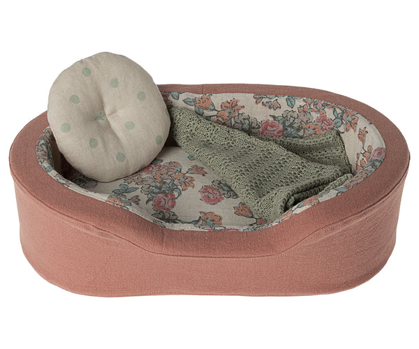 Cama cesta pequeña para chatons- coral