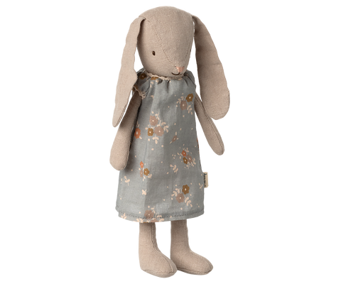 Conejita vestido azul flores talla 1 (bunny, 21cm)
