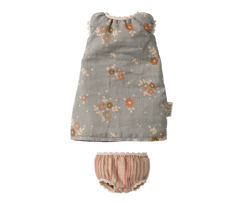 Vestido azul flores talla 1