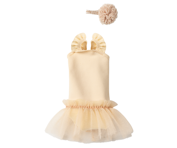 Maillot y falda crema - talla 2