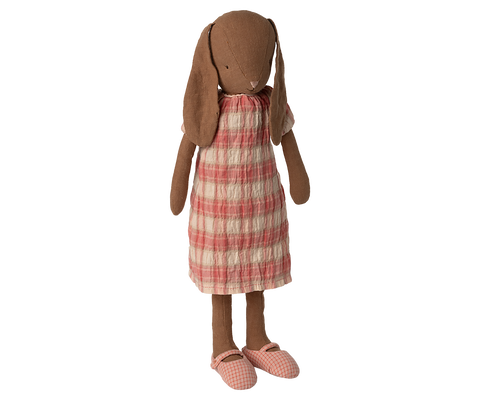 Conejita brown vestido a cuadros talla 3 - bunny 39cm