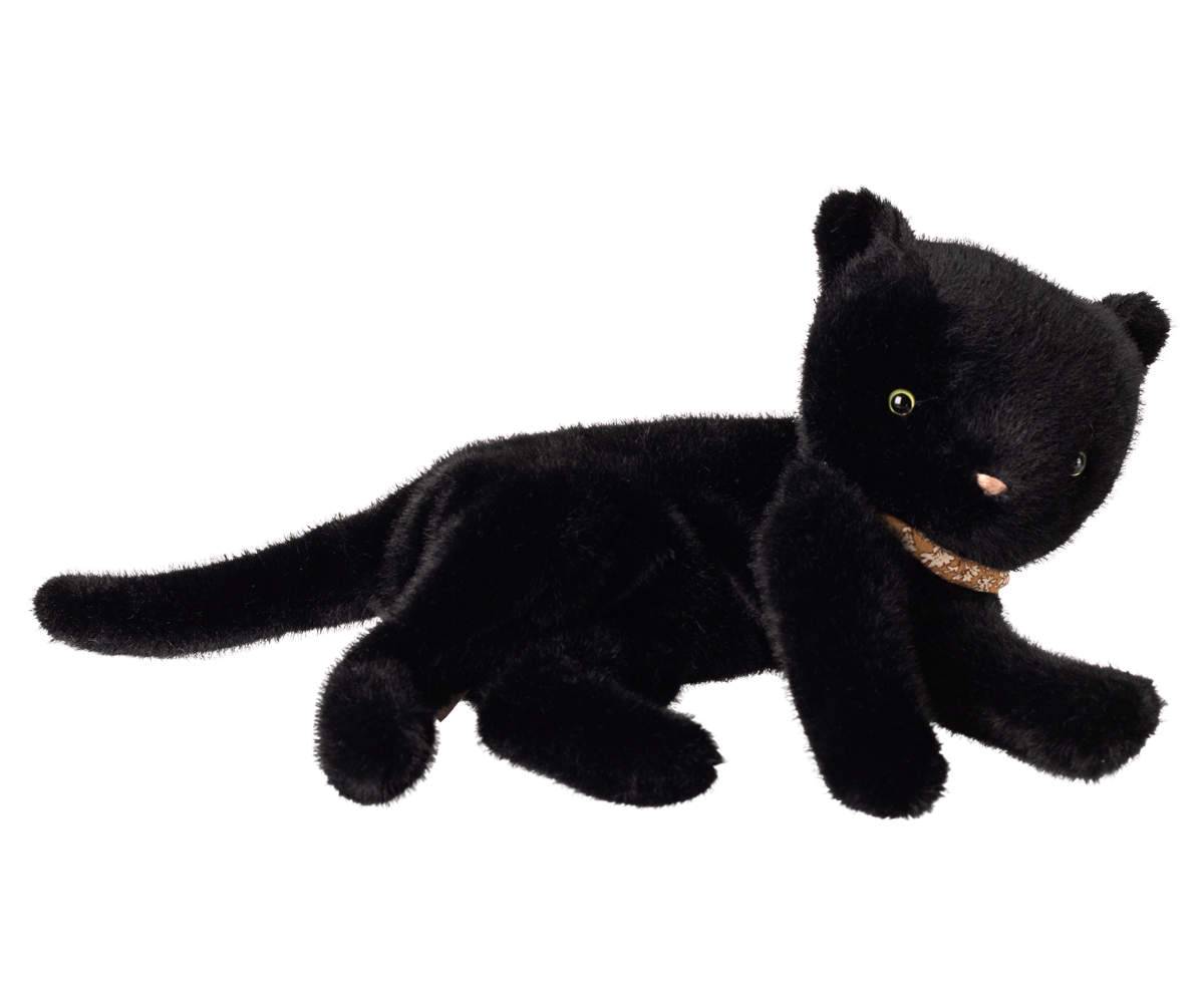 Gatito de peluche dormido - negro
