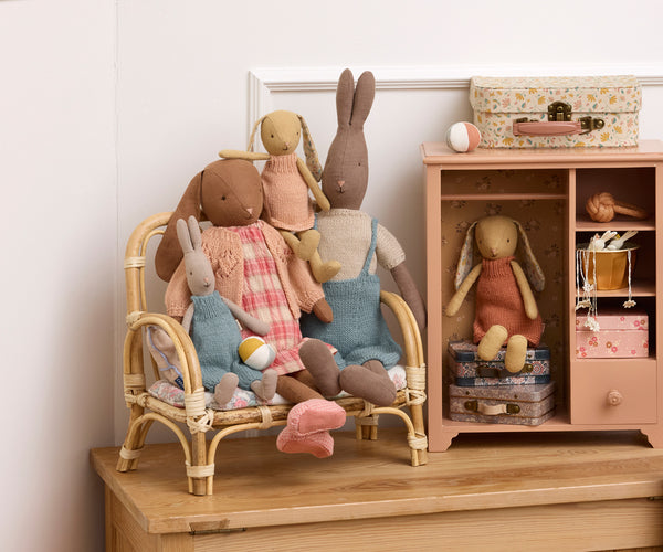 Conejito rabbit talla 1 - clásico - peto de punto azul