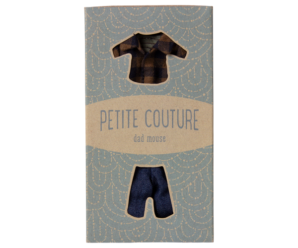 Camisa cuadros marrón y pantalones - ratoncito papá