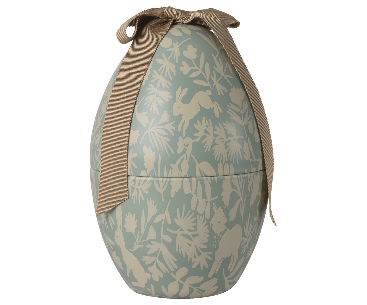 Huevo de Pascua mediano - Azul empolvado