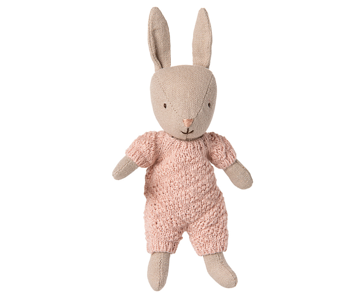 Conejito traje de punto rosa (bunny micro - 13cm)