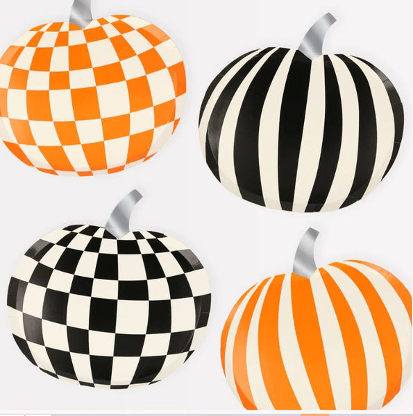 Halloween - calabazas mood platos L pack de 8