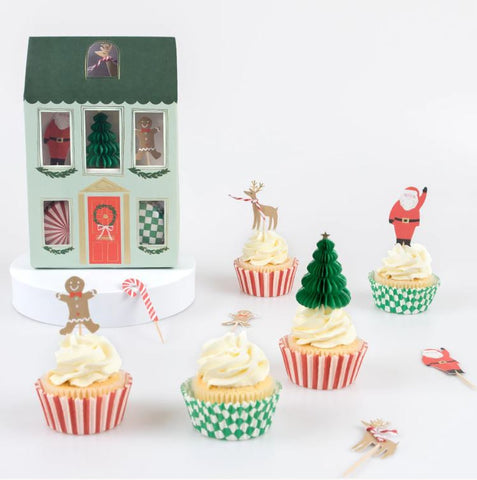 Casa de navidad - cupcake kit