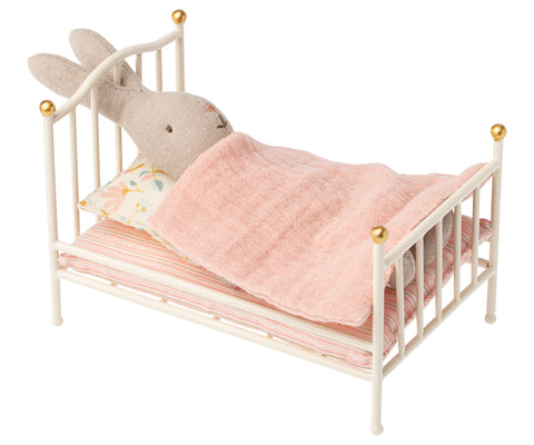 Cama de metal vintage para bebés - blanco - Miss Coppelia