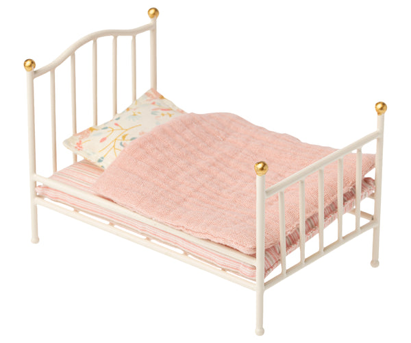 Cama de metal vintage para bebés - blanco - Miss Coppelia