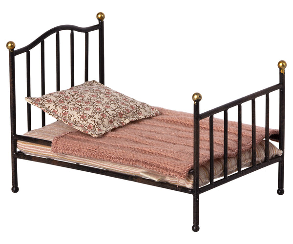 Cama de metal vintage para ratoncitos - antracita