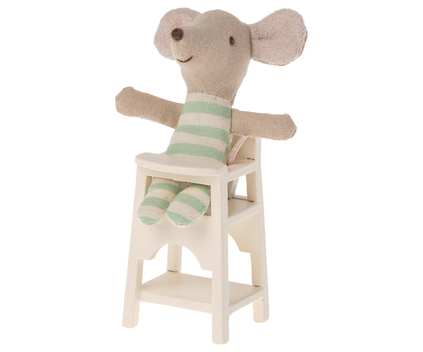 Trona de madera para baby - blanco