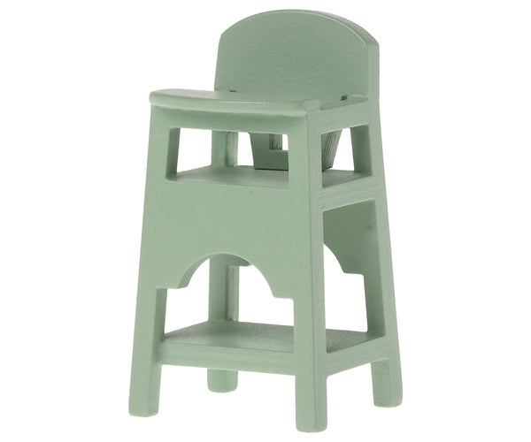 Trona de madera para baby - verde menta