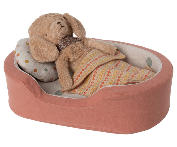 Cama cesta MEDIANA para cachorro y gatito - coral