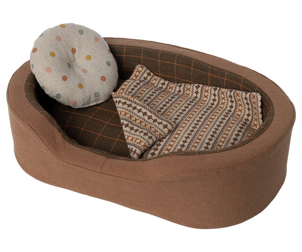 Cama cesta MEDIANA para cachorro y gatito - marrón