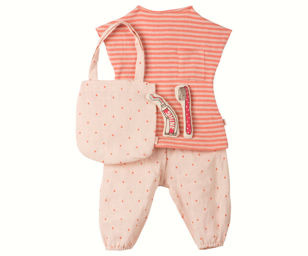 Pijama con bolsa de aseo chica - coral - Miss Coppelia