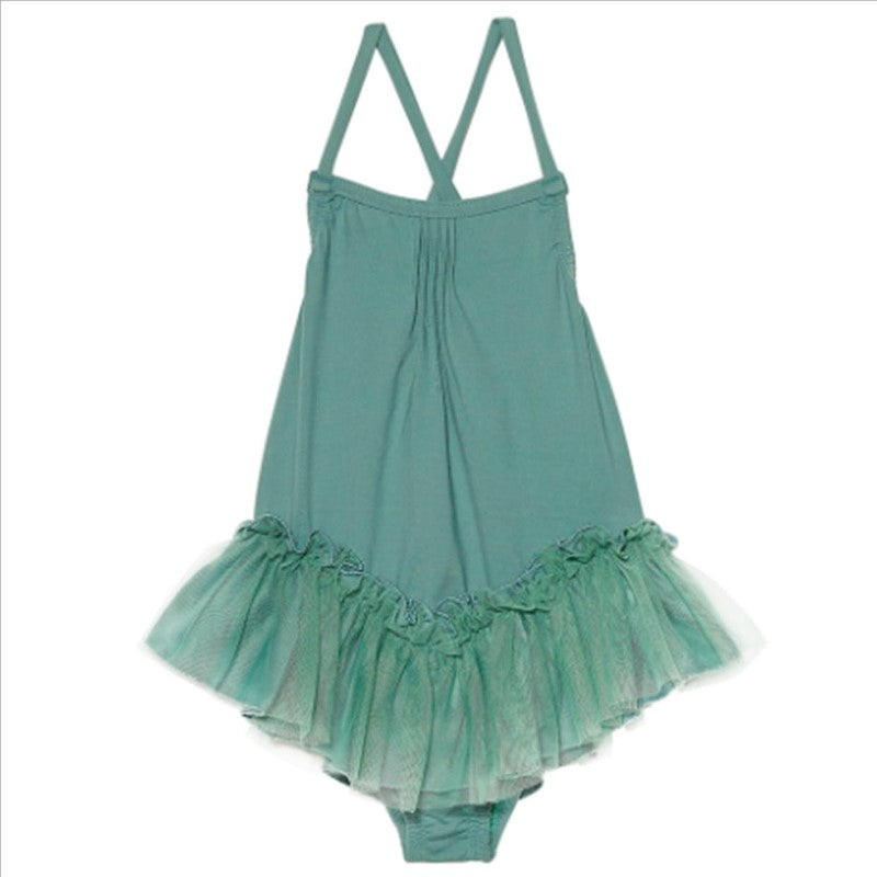 Bañador lycra y tul - verde piscina - Miss Coppelia
