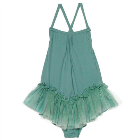 Bañador lycra y tul - verde piscina - Miss Coppelia