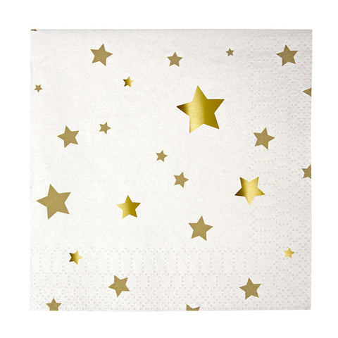 Estrellas oro servilletas S - Miss Coppelia