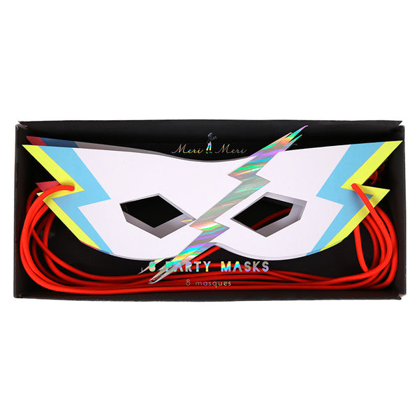 Super Hero Zap! 8 Party masks - antifaces - Miss Coppelia