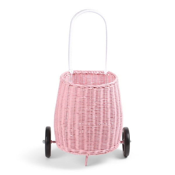 Cesto con ruedas - rosa