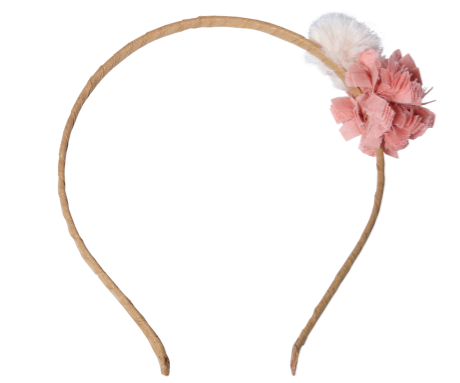 Diadema beige dorado y rosa empolvado - Miss Coppelia