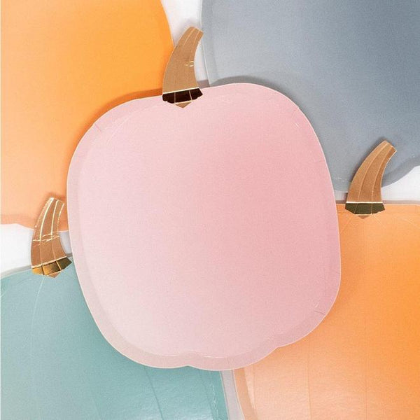 Pastel Halloween - calabazas platos L pack de 8