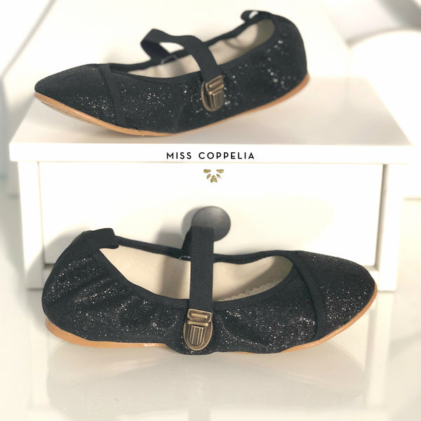 Ingrid click  -  glitter fino negro - Miss Coppelia