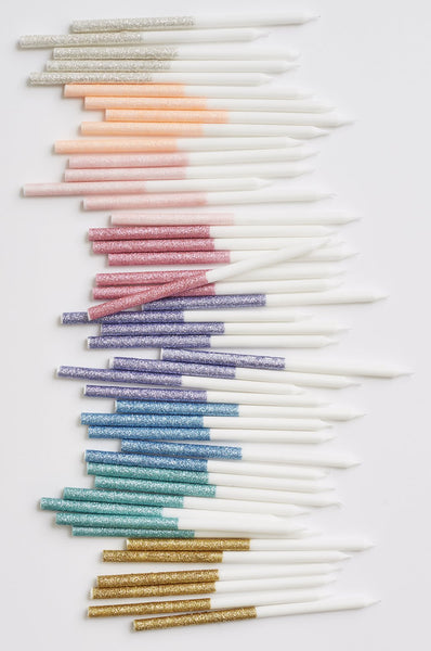 Velas glitter multicolor