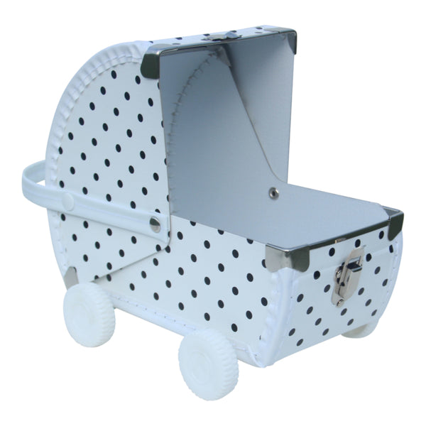 Caja cochecito de muñecos - blanco y negro - Miss Coppelia