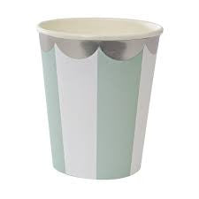 Mix&Match rayas aqua vasos - Miss Coppelia