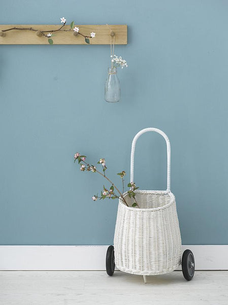 Cesto con ruedas - blanco - Miss Coppelia