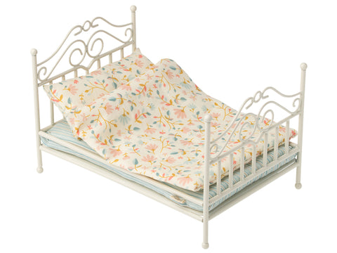 Cama de metal vintage para micro - off white/ flores merle