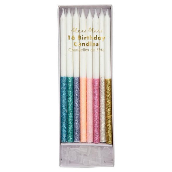 Velas glitter multicolor